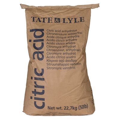 Fine Citric Acid U.S.P. Certified - 50 lb Bag Fine Citric Acid U.S.P. Certified - 50 lb Bag